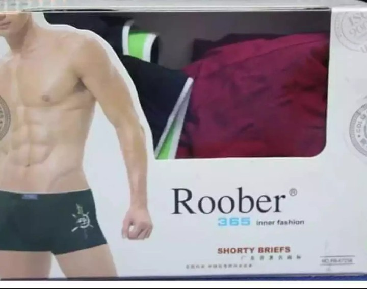Pack Of 1 pic Premium Robber Cotton Boxer Underwear for Men - Under Wear